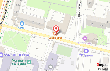 Кафе-бистро Симбад в Московском районе на карте