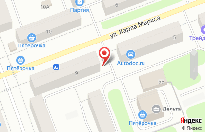 Агентство по продаже билетов и оформлению виз Flynow на улице Карла Маркса на карте
