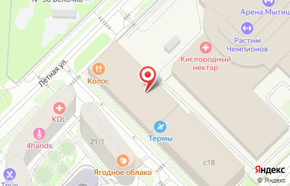 Термы Мытищи на Лётной улице на карте