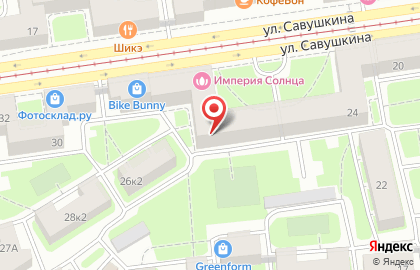 ЦВЕТОПТТОРГ на улице Савушкина на карте