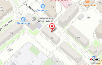Продуктовый магазин Мимоза на улице Ленина на карте
