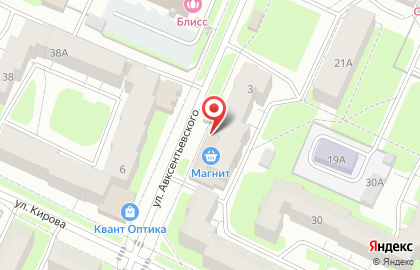 Супермаркет Магнит в Вологде на карте