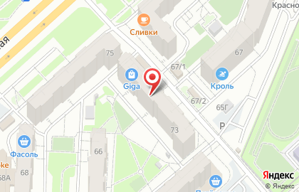 Служба доставки цветов КрасРозы в Советском районе на карте