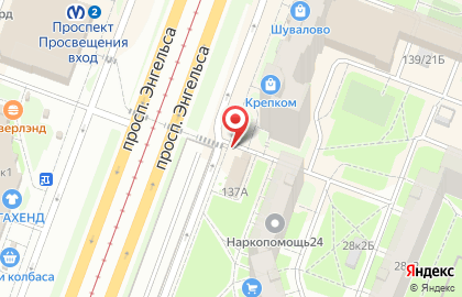 Киоск по ремонту обуви, Выборгский район на улице Энгельса на карте