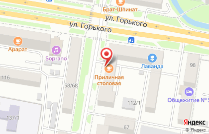Метеор пицца на улице Горького на карте