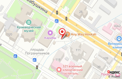 Киоск по продаже печатной продукции на улице Бабушкина на карте