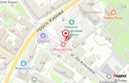 Медицинская клиника Ваш Доктор в Симферополе на карте