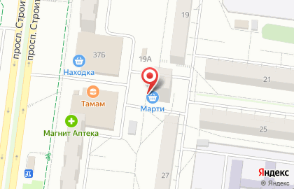 Магазин Мирас на проспекте Строителей на карте