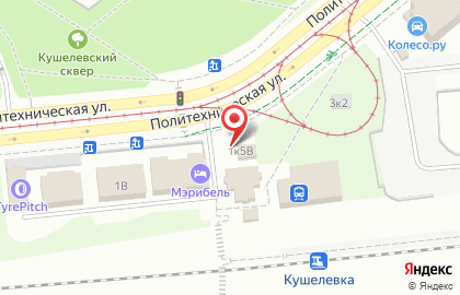 Автодрайв на Политехнической улице на карте