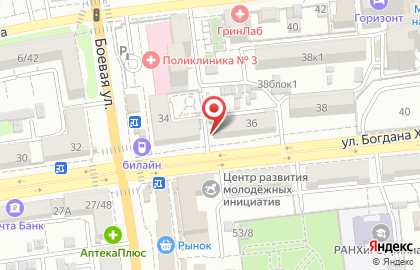 Штемпельная мастерская ШиП на улице Богдана Хмельницкого на карте