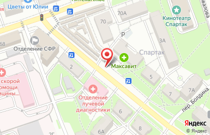 Киоск по продаже овощей и фруктов на улице Болдина на карте