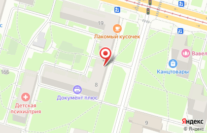Продовольственный магазин на площади Мужества на карте