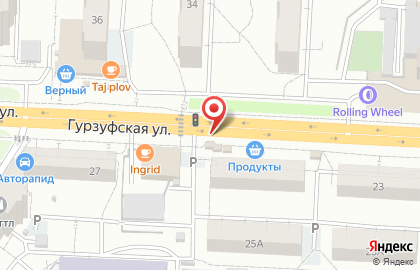 Киоск по продаже фруктов и овощей на улице Гурзуфская на карте