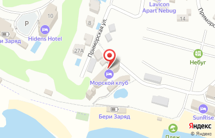 Морской клуб на Приморской улице на карте