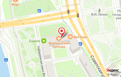 Булочная-кондитерская Французская булочка на Советской улице на карте