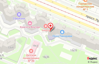 Северо-западный Банк Сбербанка России на улице Просвещения на карте