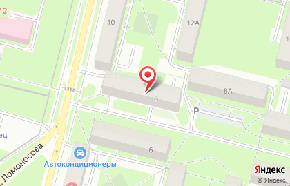 Универсам Пятерочка на улице Ломоносова на карте