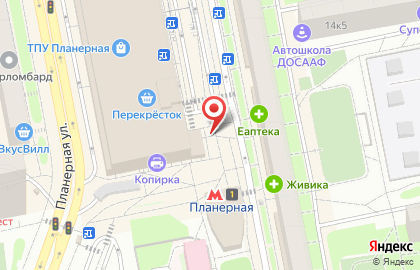 Автомат по продаже кофе Formula Coffee на Планерной улице на карте