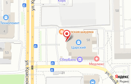 Магазин швейной фурнитуры, товаров для шитья и рукоделия Фантазия на улице Красной Звезды на карте
