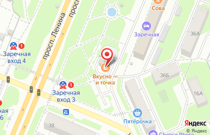Ресторан быстрого обслуживания Макдоналдс на улице Космонавта Комарова на карте