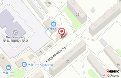 Продуктовый магазин Родничок на Владимирской улице на карте