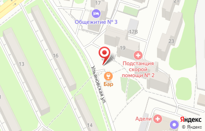 Продуктовый магазин Волна на Ульяновской улице на карте