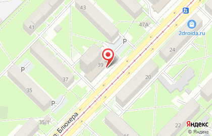 Новосибирский филиал Банкомат, АК БАРС БАНК на улице Блюхера на карте