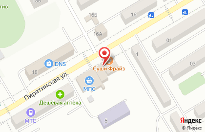 Микрокредитная компания РосДеньги на Пирятинской улице на карте