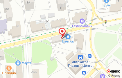 Цветок в Глазове на карте