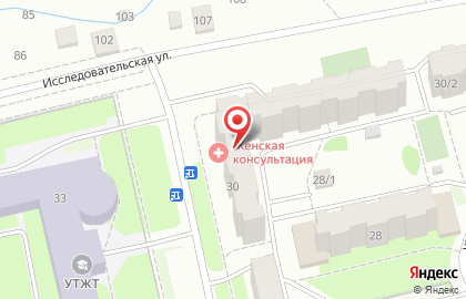 Городская клиническая больница Демского района на улице Ухтомского на карте