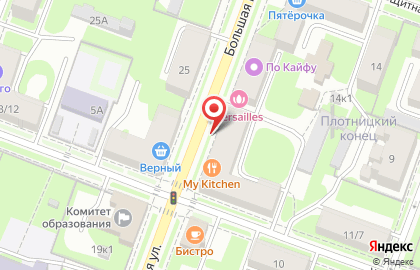 Служба заказа легкового транспорта Везёт на Большой Московской улице на карте