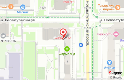 Новые Ватутинки Центральный микрорайон, ООО Инвесттраст на карте