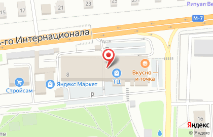 Ресторан быстрого питания Макдоналс на карте