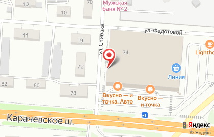 Магазин электротоваров АВС электро на ​Карачевском шоссе на карте