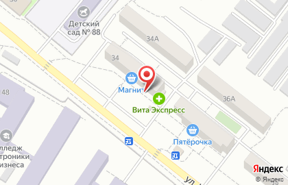 Супермаркет Магнит в Центральном районе на карте