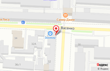Магазин Мегаойл-С на улице Васенко на карте