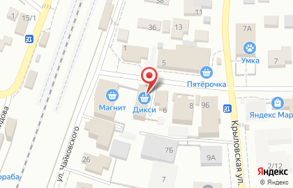 Ветеринарная аптека Дикси на Тургеневской улице на карте