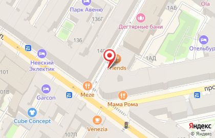 Супермаркет Дикси на Невском проспекте на карте