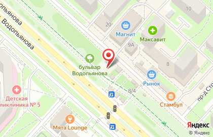 Кафе Шашлычная на улице Водопьянова на карте