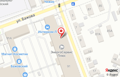 Челябинский филиал Банкомат, Банк Снежинский на улице Бажова на карте