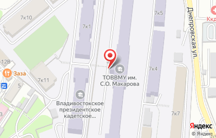 Тихоокеанское высшее военно-морское училище им. С.О. Макарова на карте