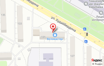 Магазин спортивных товаров Веломастер на улице Худайбердина на карте