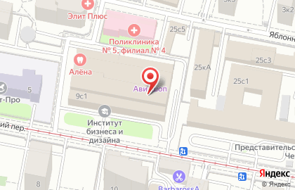 Авиакасса АвиаШоп.ру в Протопоповском переулке на карте