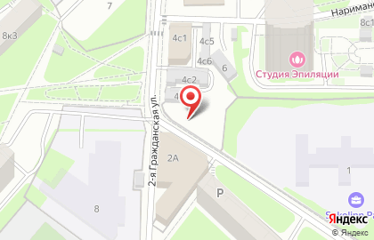 Автостоянка на 3-ей Гражданской, 2Б на карте