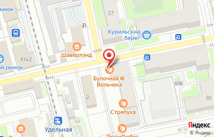Булочные Ф. Вольчека на метро Удельная на карте
