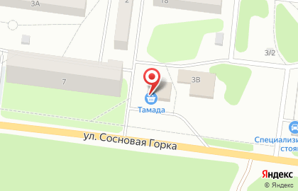Бар-кафе Тамада в Краснокамске на карте
