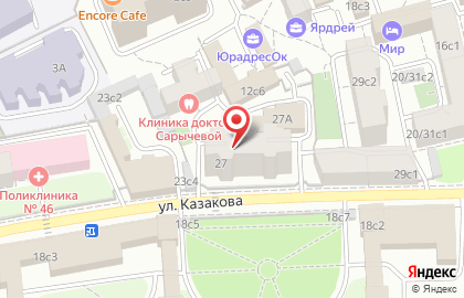ОАО Арксбанк на улице Казакова на карте