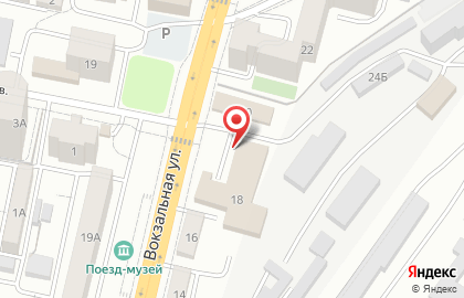 Южное на Вокзальной улице на карте