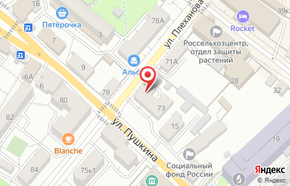 База отдыха Серый волк на улице Плеханова на карте