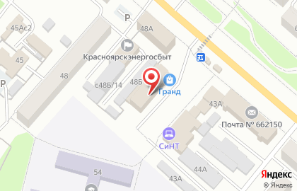 Ателье в Красноярске на карте